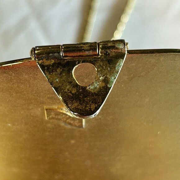 Judith Leiber Vintage 1970's Shell Minaudiere Purse Shoulder Bag Gold Clutch EUC - Picture 9 of 14